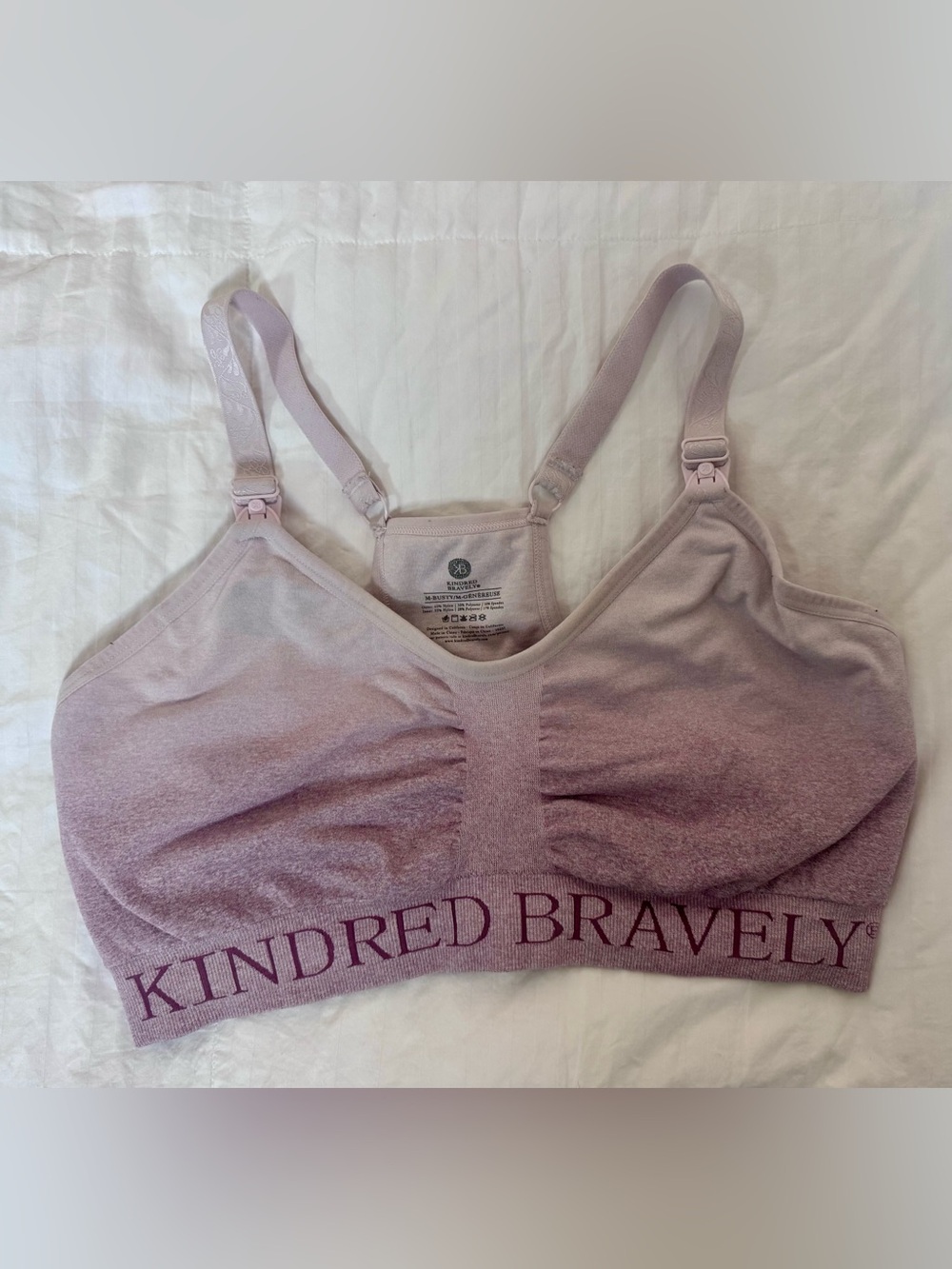 Kindred Bravely | sublime Purple Ombre Nursing/Pumping Bra | Medium Busty (E-I)